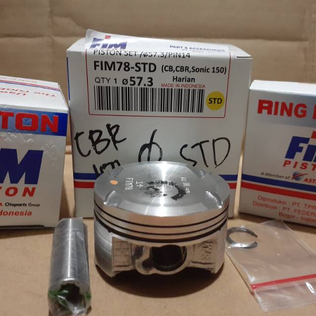 Piston kit CB 150 led. Cbr 150 led. Sonic 150 oversize 0 STD FIM