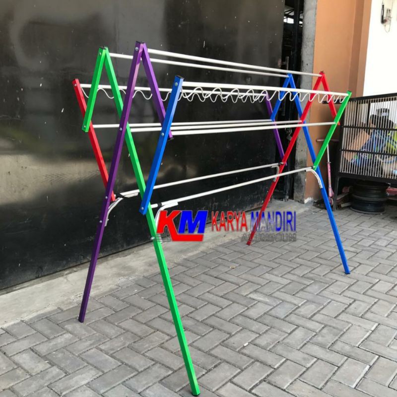 JEMURAN BAJU / JEMURAN PAKAIAN ALUMINIUM WARNA KARIMUN UKURAN 180CM