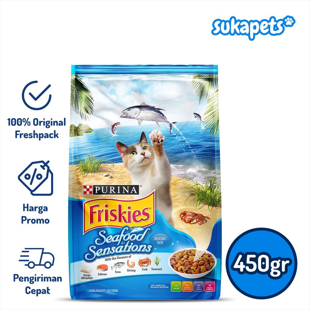 Friskies Adult Seafood Sensations Makanan Kucing Dewasa 450gr