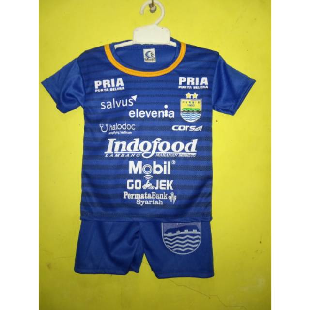 Kaos stelan persib anak 1/3 tahun
