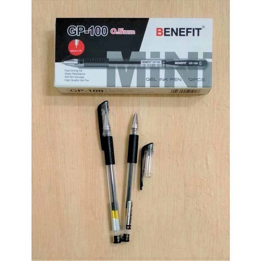 

PULPEN GEL UJUNG LANCIP GP-100 GEL PEN BALLPOINT TINTA HITAM 0.5 MM NEDDLE TIP