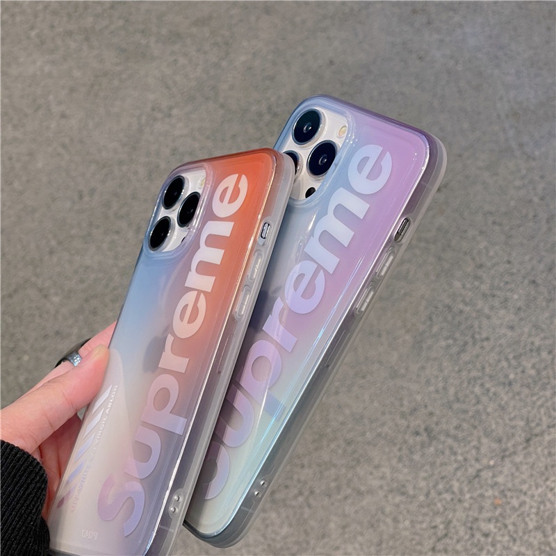 Soft Case Kamera translucent Desain Supre me Untuk iphone 14PROMAX PLUS PRO 13 12 11PROMAX