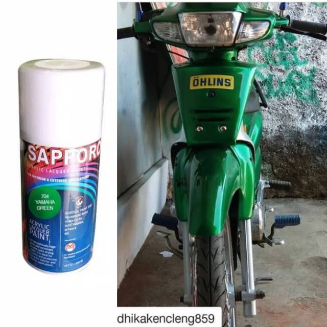 Cat Semprot SAPPORO 704 Candytone Green / Sapporo Hijau Yamaha / Ijo Yamaha 300cc