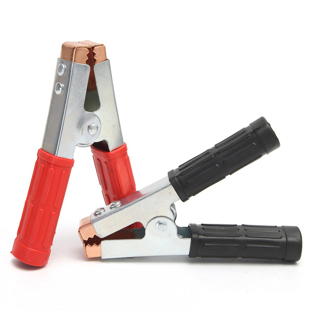 2Pcs Red&Black Car Battery Test Lead Clip Crocodile Alligator Clamps 50A 80mmTJN 