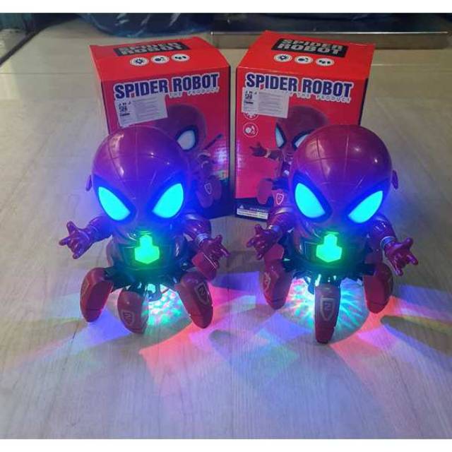 MAINAN ROBOT PENARI SPIDERMAN DANCE HERO SPIDERMAN JOGET DISCO