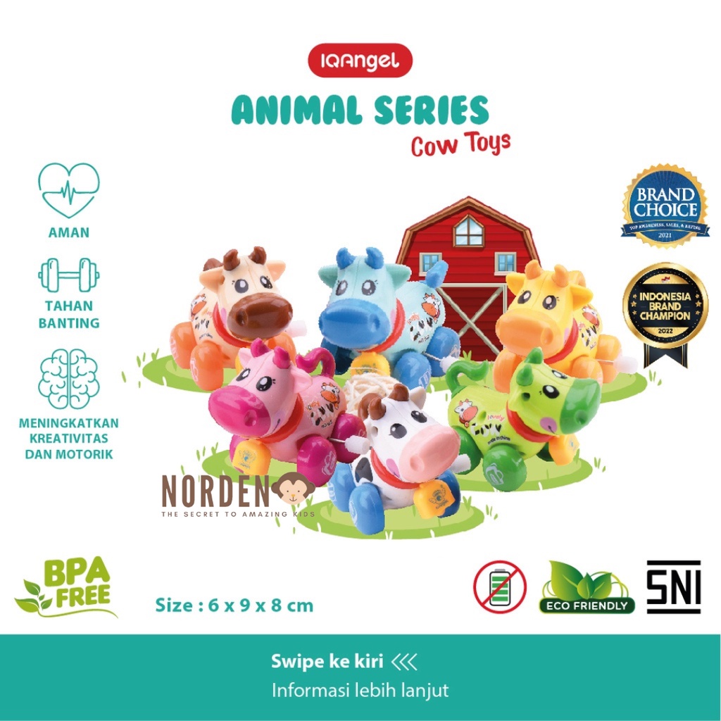 [ND] IQ Angel Mainan Bayi Cow Toys IQ 635 / Mainan Motorik Anak