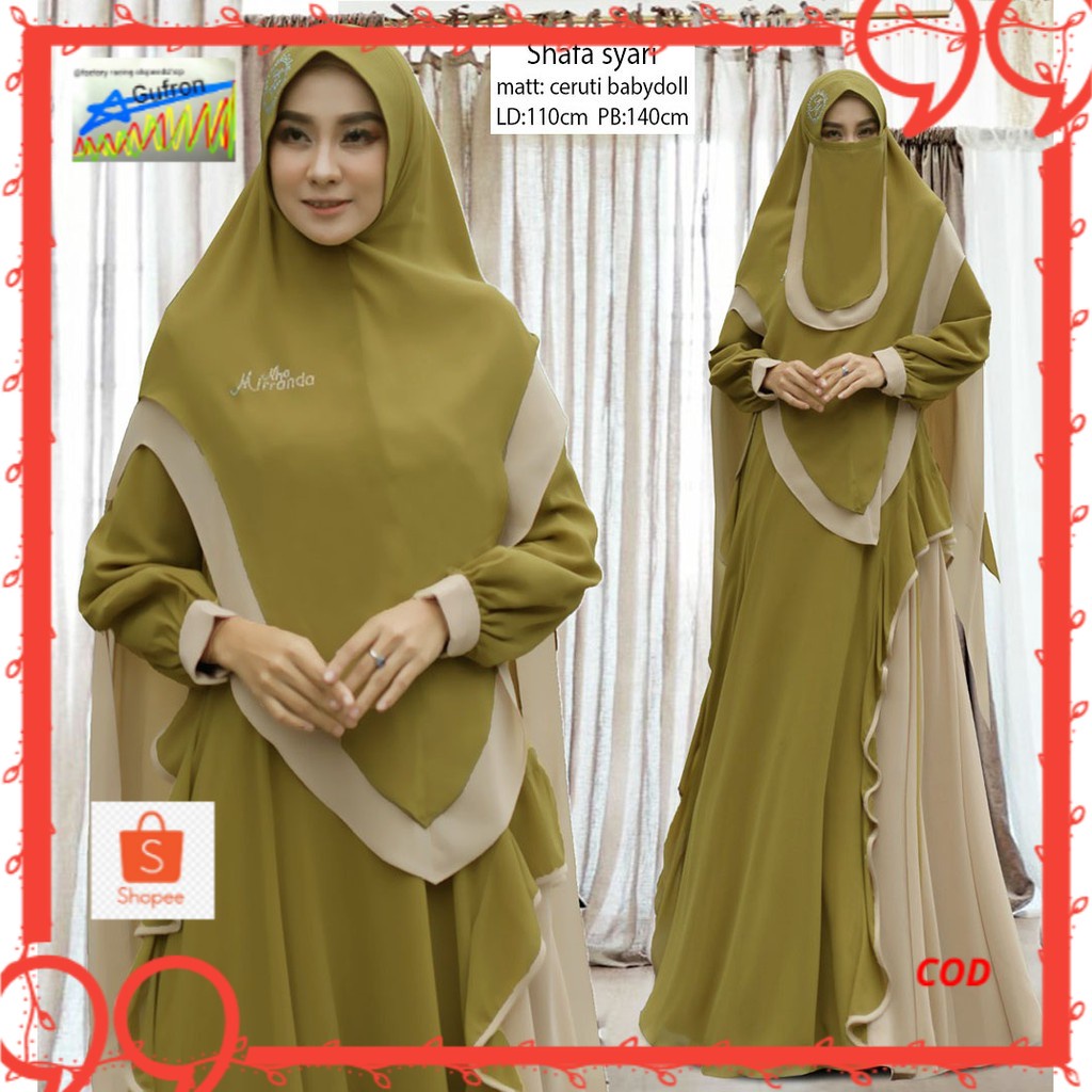 MP SHAFA SYARI plus CADAR/ GAMIS SYARI/BAJU MUSLIM  CADAR/BAJU SYARI CADAR