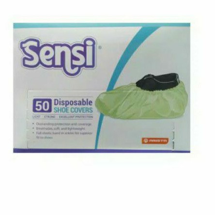 SENSI Disposable Shoes Cover Green / Penutup sepatu 50 Pcs