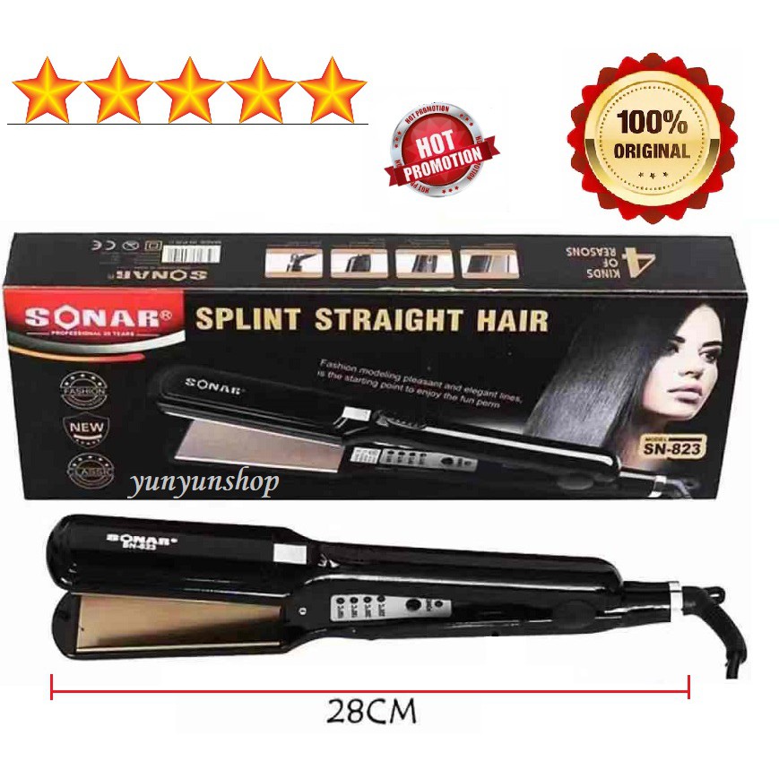 Catok Catokan rambut Lurus Sonar Splint Straight Hair SN 823