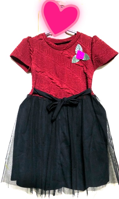 Dress tutu tille tulle brukat anak usia 2-4 / 5 tahun