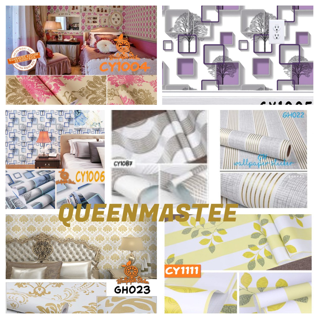 Queenmastee - COD ALL SERIES 1 KG 2Roll Wallpaper wallpaper dinding Motif laris minimalis dll