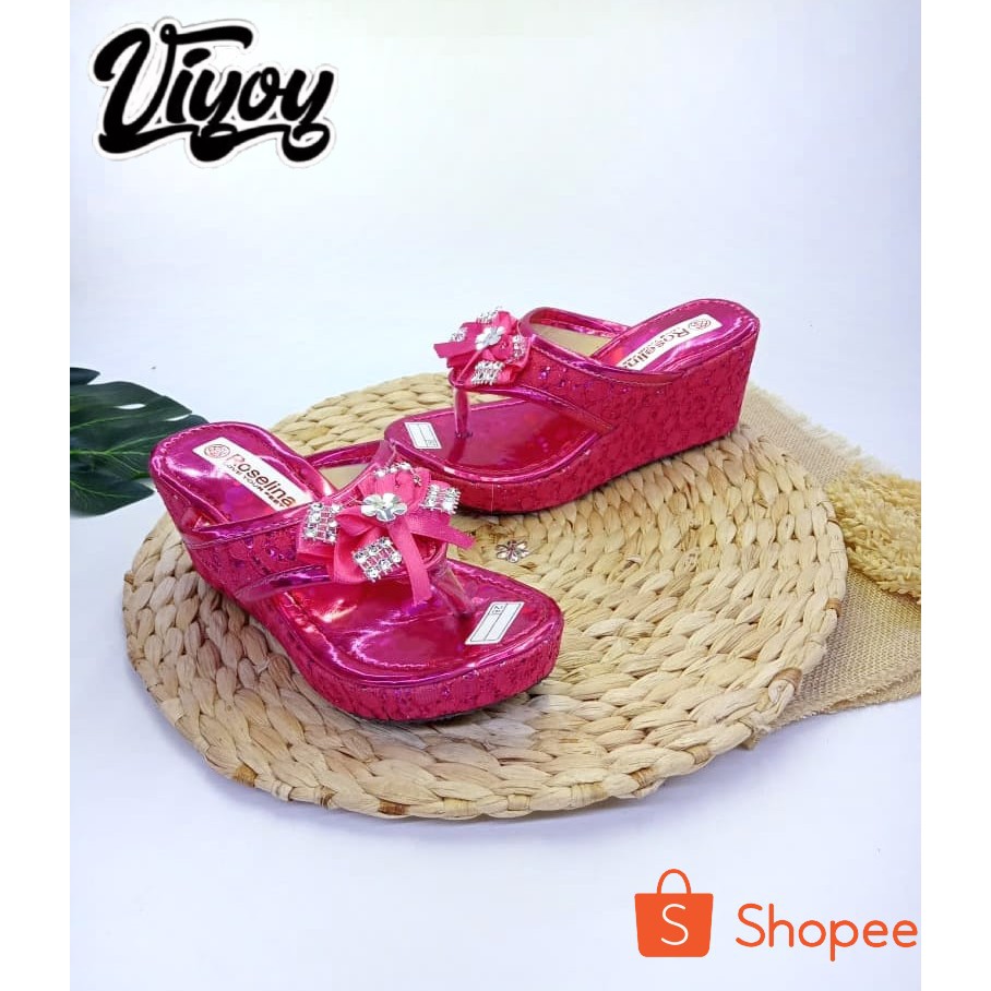 Viyoy Sandal Anak Wedges Kokop Pita Sandal Anak Perempuan hak Tinggi Lucu Termurah