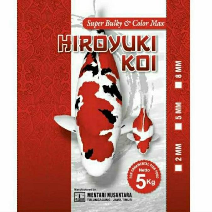 pakan ikan koi hiroyuki koi super BULKY & COLOR MAX isi 5kg