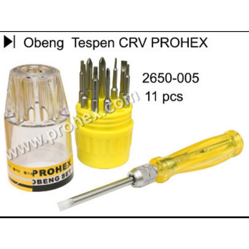 Obeng Tespen Set 11 pcs Prohex 2650-005