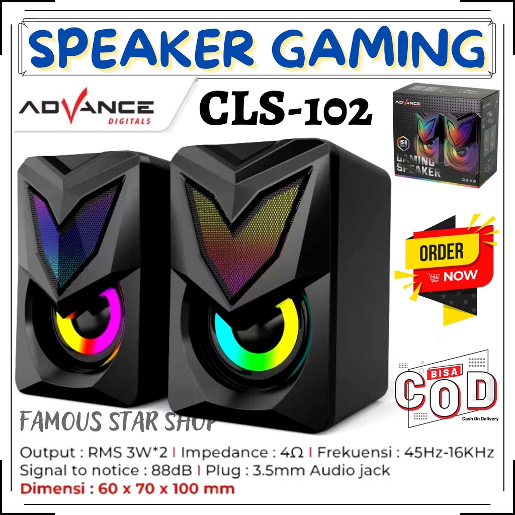 Gaming Speaker Advance CLS-102 &quot; Speaker Komputer / PC / Laptop | FMS