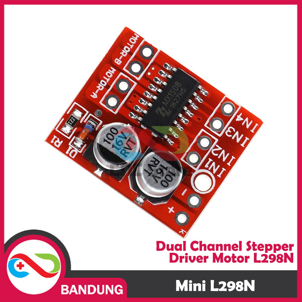 DUAL CHANNEL STEPPER DRIVER MOTOR MODULE PWM L298N POSITIF NEGATIF