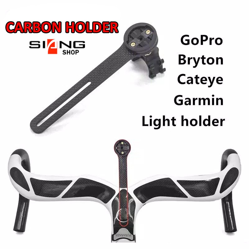 Carbon Holder Integrated Handlebar - Barfly GoPro Garmin Bryton Xoss