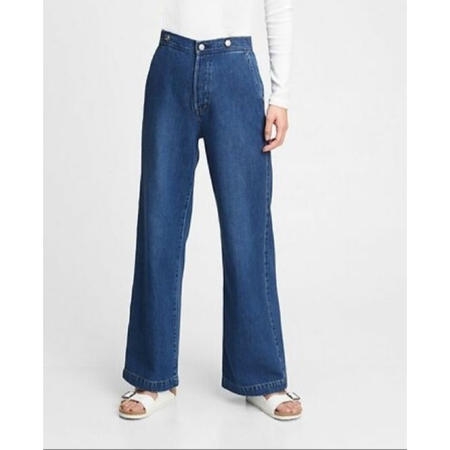 Gap Wide leg denim jeans Jumpsuit