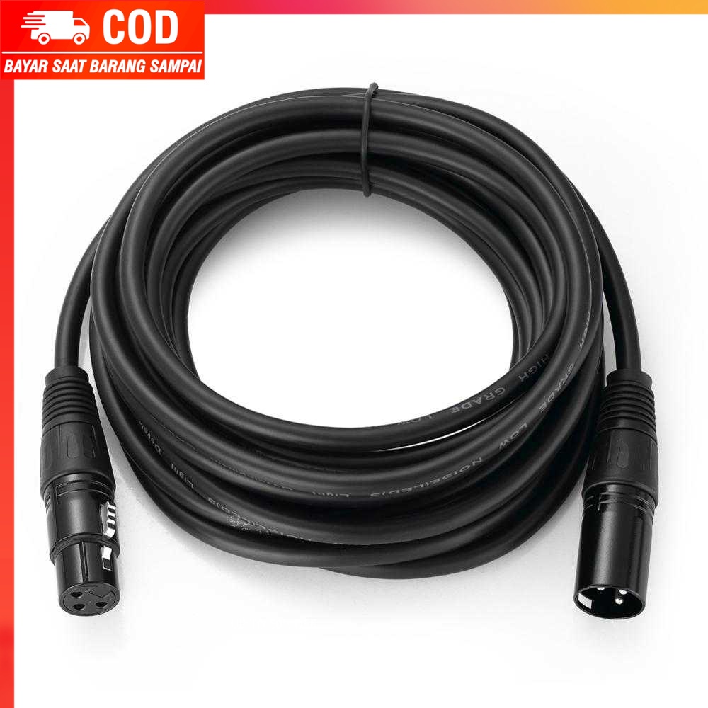 (100% BARANG ORI) TaffSTUDIO Kabel XLR M/F OFC Microphone Karaoke Shielded - BOF30