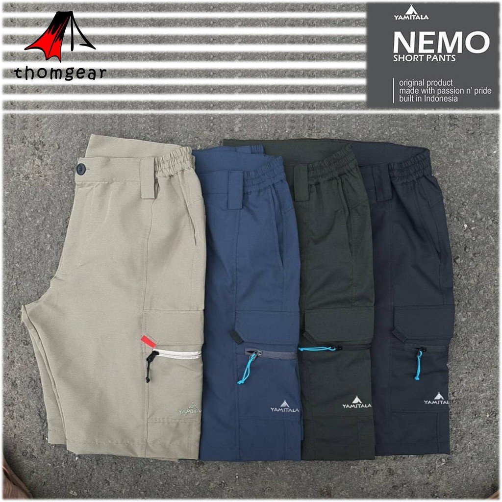 Celana Pendek Gunung Outdoor Hiking Pendek Yamitala Nemo Unisex Pria Wanita Laki Laki Cewek Cewe Cowok Cowo Dewasa Quickdry Stretch Elastis Slim Fit Reguler Karet Pinggang Original Terbaru Ukuran S Xl 27 Jumbo Thomgear