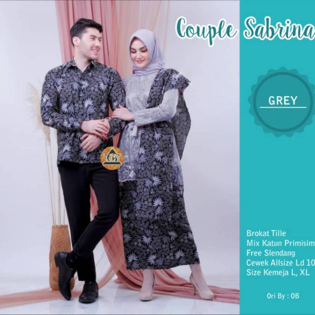 Couple Batik Gamis Brokat Couple Wisuda Kondangan Lamaran Tunangan Terlaris Shopee Indonesia