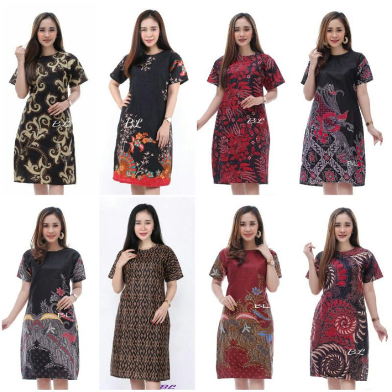 dress batik modern wanita flare murah grosir lace brukat jumbo YUMNA COUPLE Madu seno