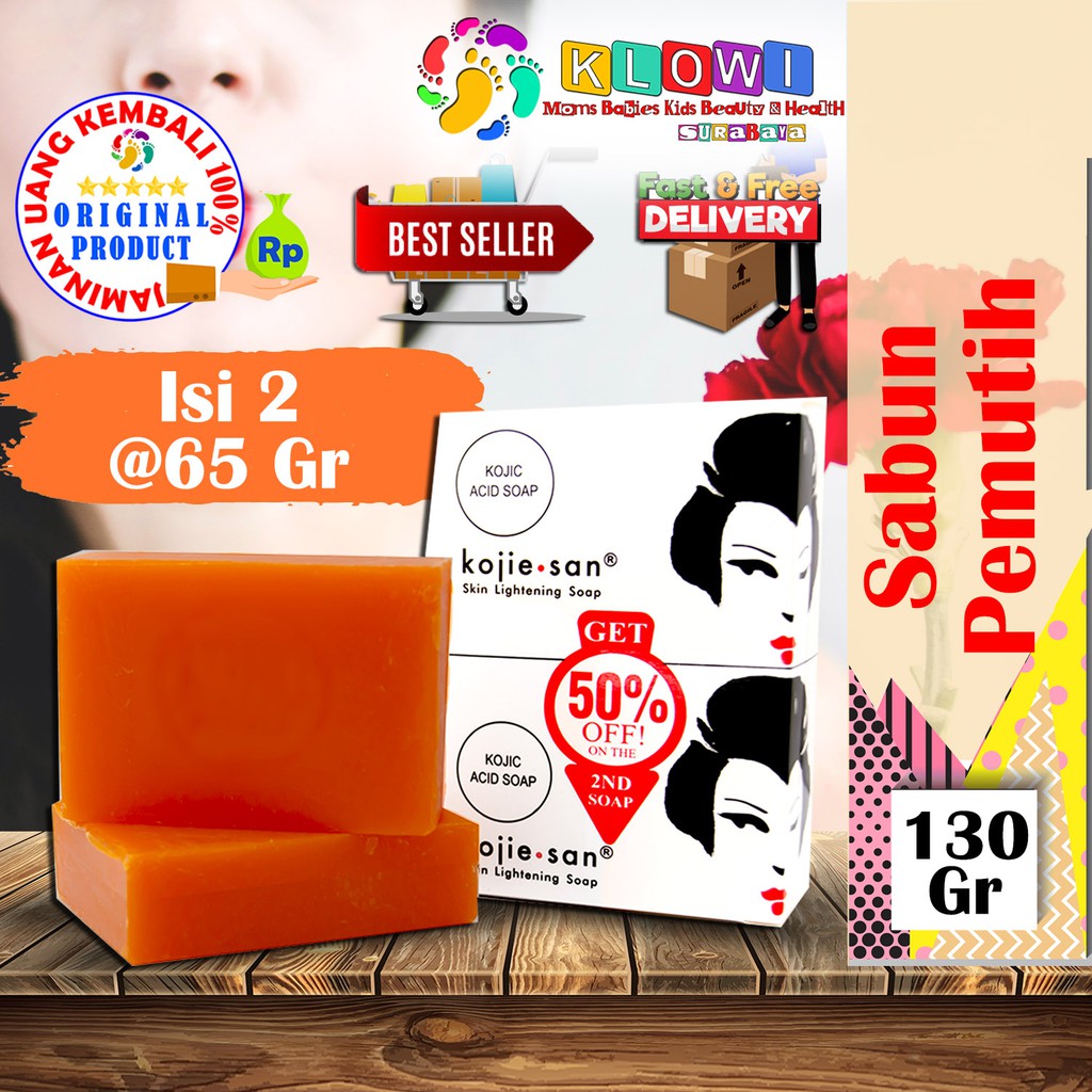 Kojiesan Skin Lightening Soap 65gr Kojiesan Soap / Sabun Pemutih/Sabun Wajah (1pcs)