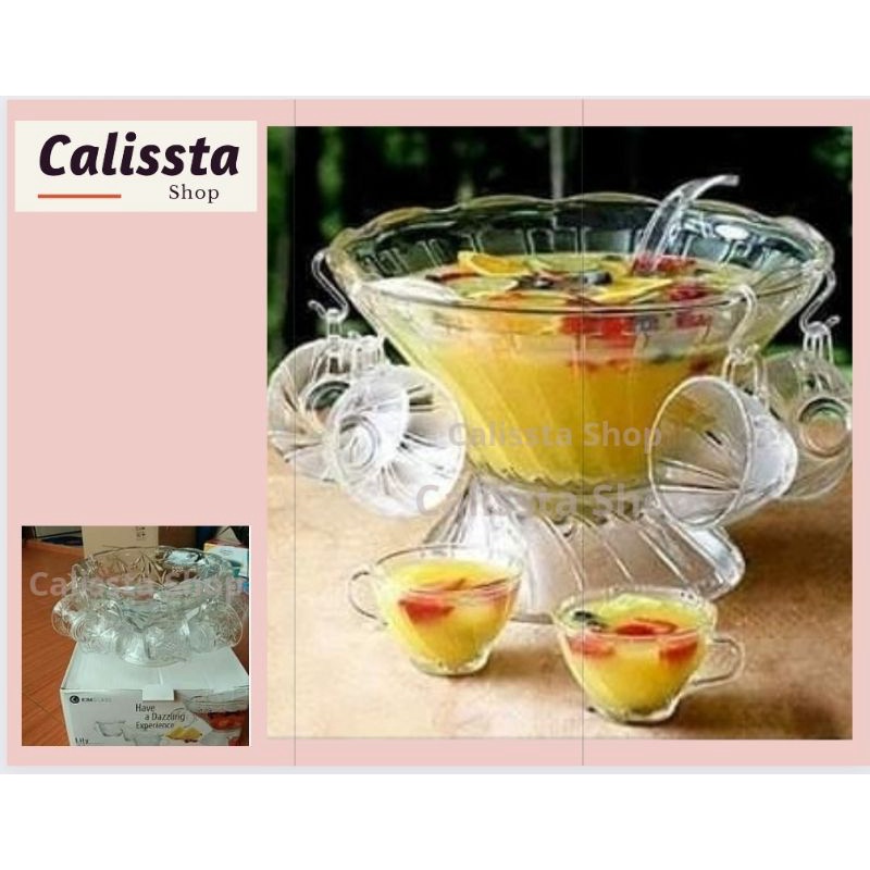 MJ Hampers Punch Bowl Set /mangkok sup buah /cocktail /  punch bowl set/ mangkok es buah cocktail se