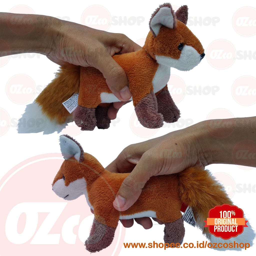 Boneka Hewan Rubah Merah Red Fox Original Ozco Soz015 Shopee