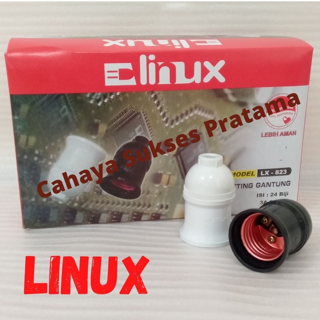Fitting Gantung/Fitting Lampu Kingsun &amp; Linux (Hitam-Putih)