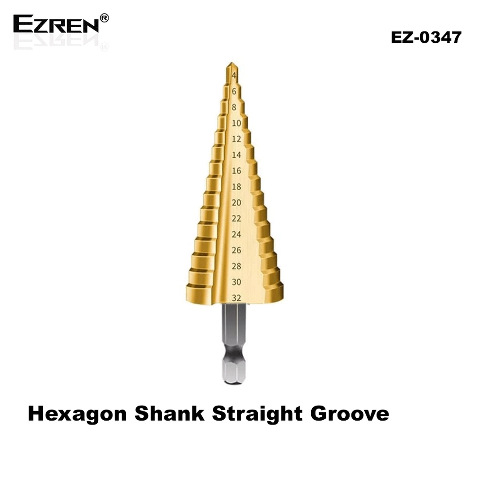 Ezren EZ-0347 4-32mm Mata Bor Multi Step Pagoda Besi Drill Bits