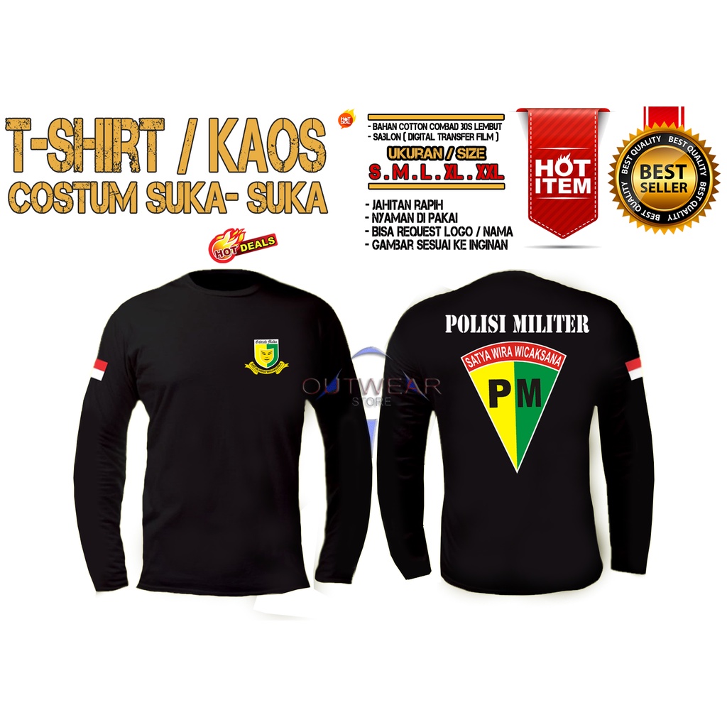 KAOS POLISI MILITER LENGAN PANJANG TERBARU