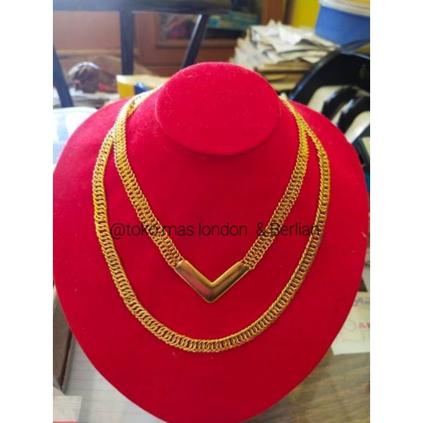 Kalung Pacet 24K Mas London LM  Kadar 999,9%.