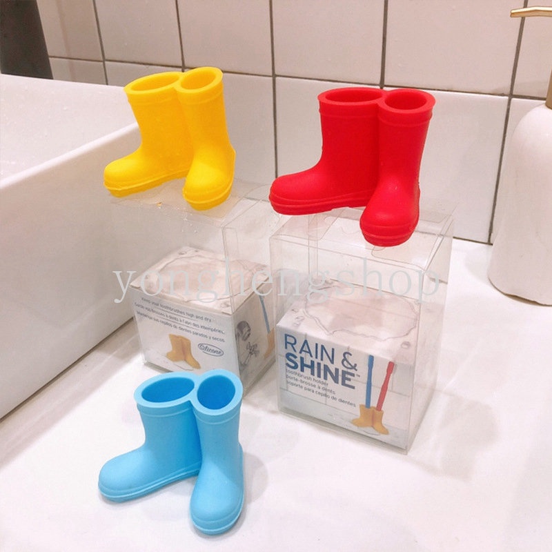 Stand Holder Sikat Gigi Bentuk Sepatu Boots Hujan Mini Untuk Kamar Mandi