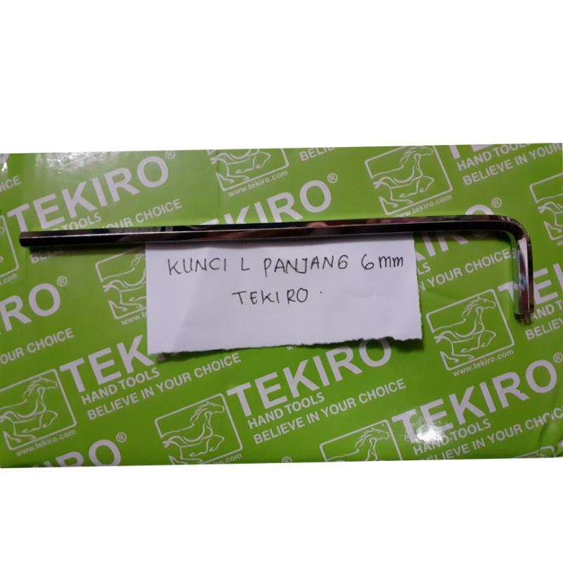 TEKIRO Kunci L 4 5 6 8 mm Panjang Long Hex Key Chrome Vanadium Steel Original