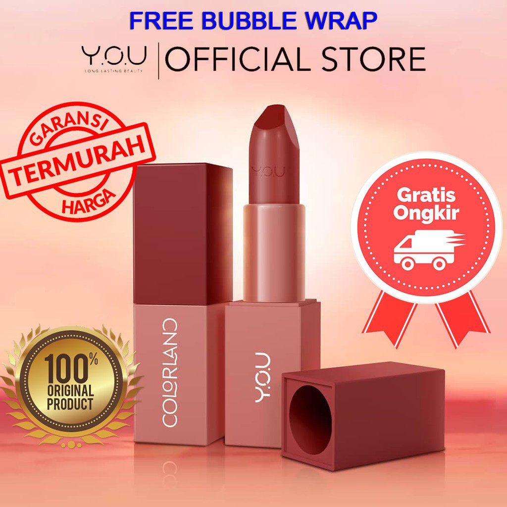 [BPOM] [8 GR] YOU COLORLAND JUICY POP LIPSTIK VIRAL TIKTOK [Formula Tahan Lama hingga 8 Jam Y.O.U