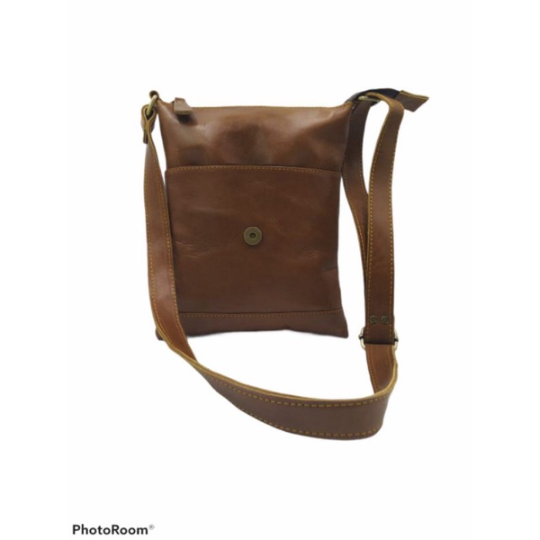 tas kulit pria selempang polos