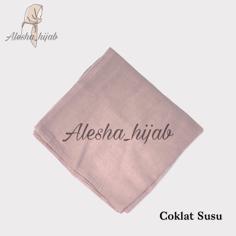 Segi Empat Paris | Jilbab Paris | Hijab Paris | Kerudung Paris Polos Premium-Coklat susu