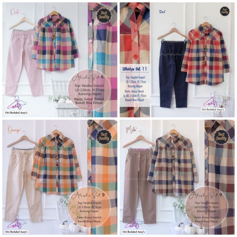 Setelan wanita ori jumbo , murah termurah, Alesha Set 9