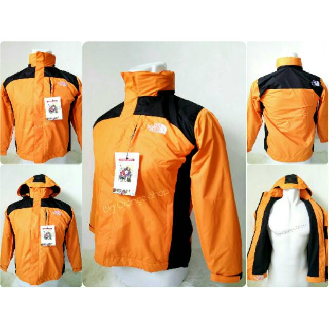 Jaket Gunung Anak-Anak The North Face TNF Orange Black Jaket kid Outdoor Parka Mini