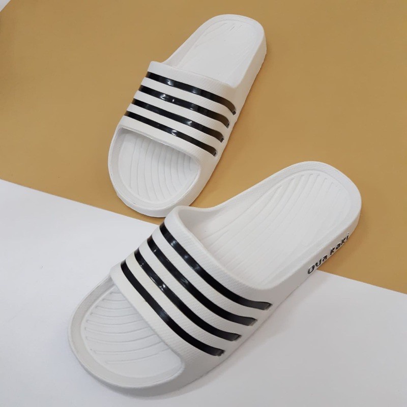 Sanlie Sandal Selop Karet Garis Pria Anti Slip 5261