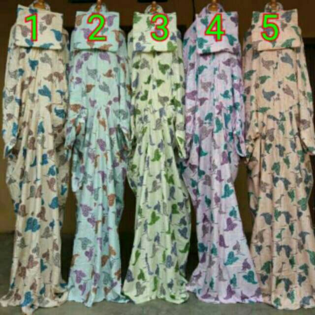 Grosir dan Ecer Mukena Bali Terusan Motif Daun