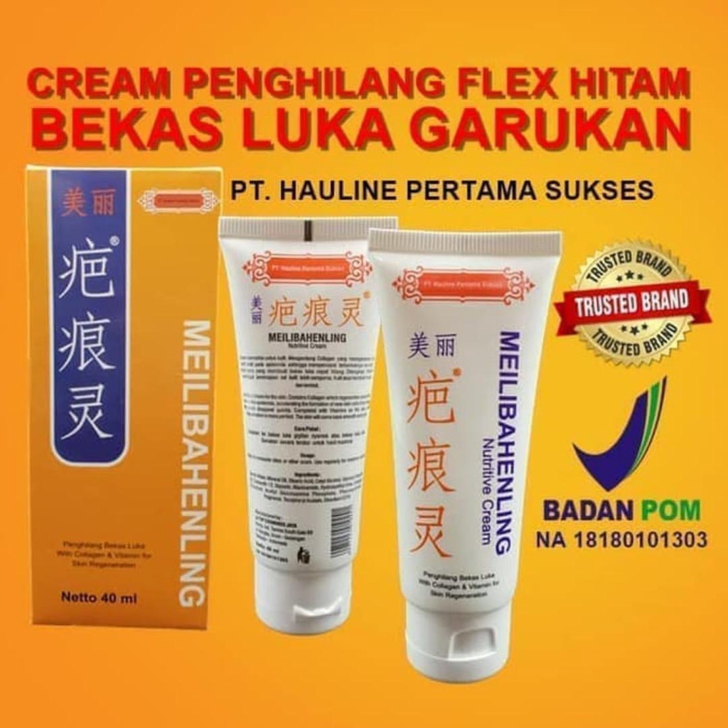 CREAM MEILIBAHENLING 40GR - PENGHILANG BEKAS LUKA BPOM