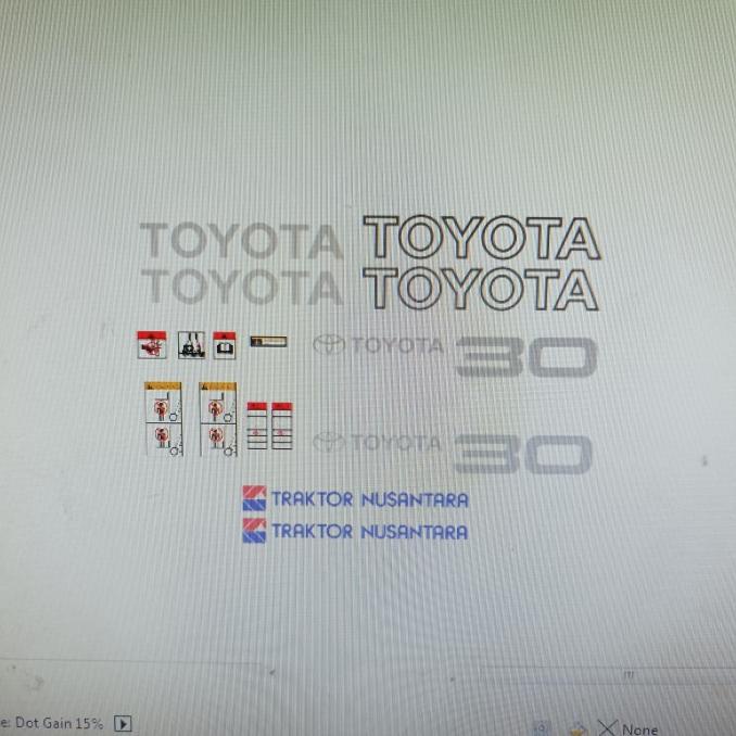 Stiker Forklift Toyota 30 (3 Ton)