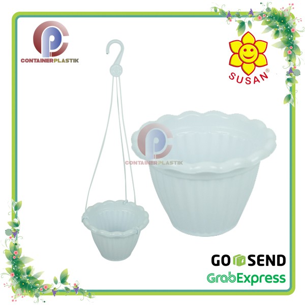 Pot Bunga Gantung - Pot Plastik - Pot Hias - Pot Bunga Renda 20 Gantung - SUSAN