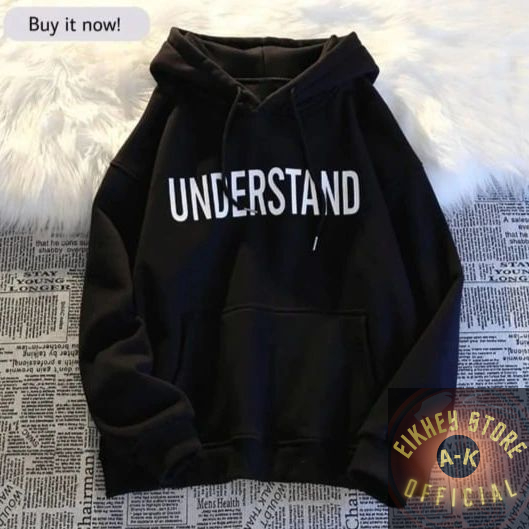 Hoodie Wanita Pria Undestand Bahan Fleece