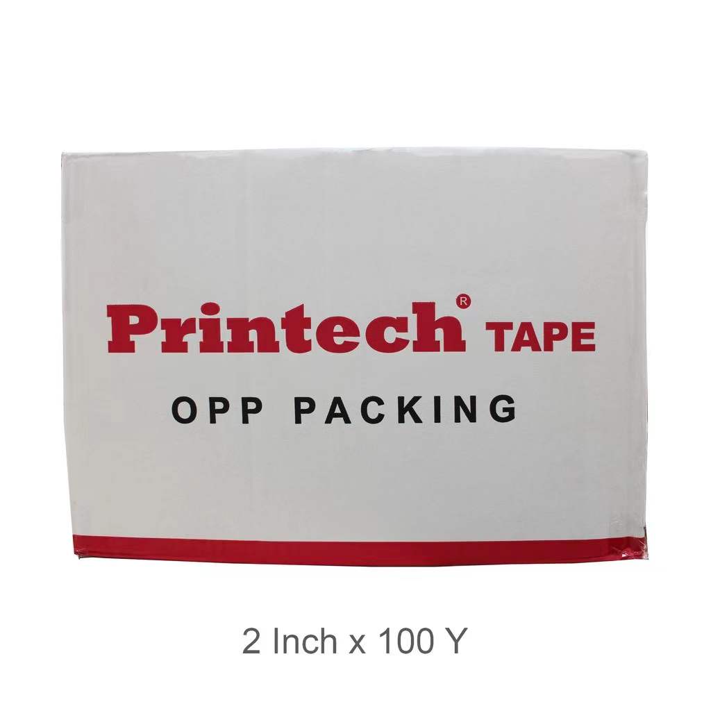 LAKBAN SOLATIP BENING COKLAT PRINTECH TAPE 2INCH 48mm x 100 YARD MURAH