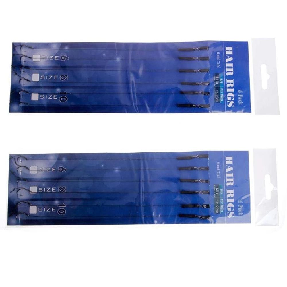 Agustinina Rig Rambut Pancing 12LB Aksesoris Memancing Dengan Garis Fishhooks Tied Rigs Hook Kait Barbless