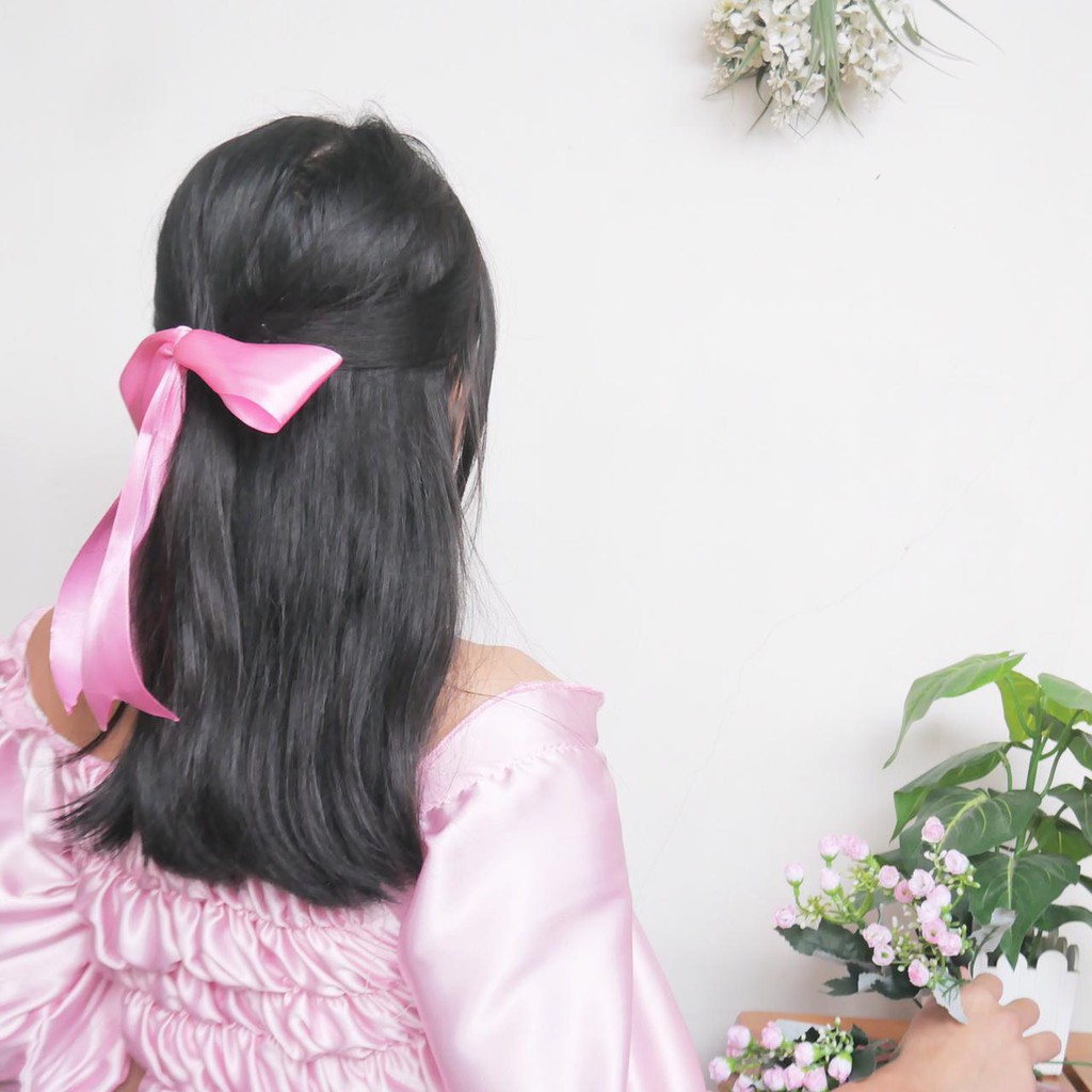 SV Jepit Rambut Pita Sedang Korea / Aksesoris Jepitan Hair Clip / Jepitan Pita / Jepit Rambut Wanita