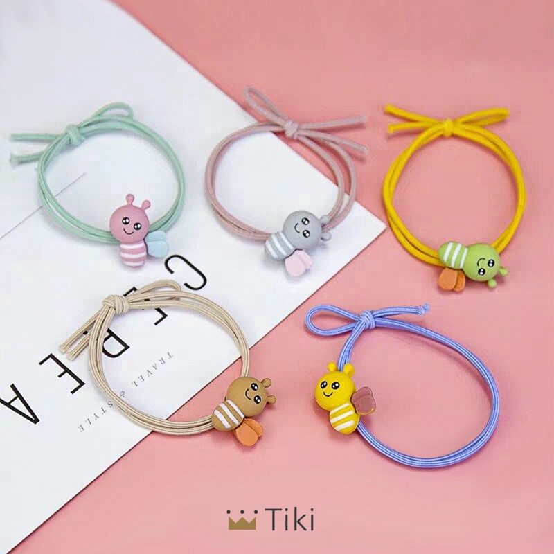 INS Versi Korea Ikat Rambut Dari Tali Kepala Lebah Kartun Lucu Tinggi Elastis / Segar Dan Sederhana Karet Gelang / Cincin Rambut Diikat | TiKi-4